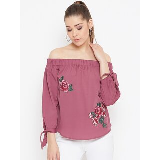 Chic Women Purys Women Pink Floral Regular Top 2025 at ShopCircuit | ONDC