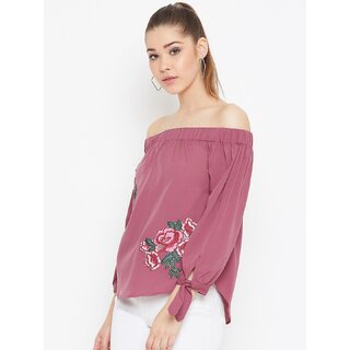 Chic Women Purys Women Pink Floral Regular Top 2025 at ShopCircuit | ONDC