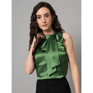Top Women PURYS Women Green Solid Regular Top 2025 at ShopCircuit | ONDC