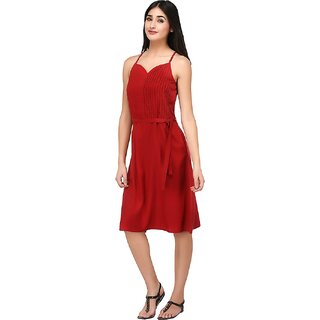 Stylish Women Purys Women Maroon Shift Dress 2025 at ShopCircuit | ONDC