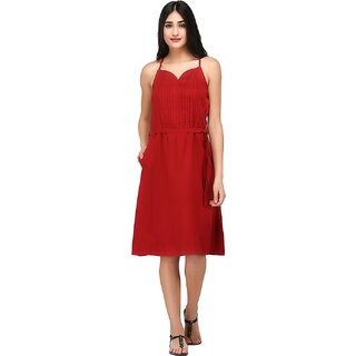 Stylish Women Purys Women Maroon Shift Dress 2025 at ShopCircuit | ONDC