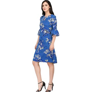 Elegant Women Purys Women Blue A Line Dress 2025 at ShopCircuit | ONDC