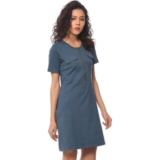 Latest Women Purys Women Blue A Line Dress 2025 at ShopCircuit | ONDC