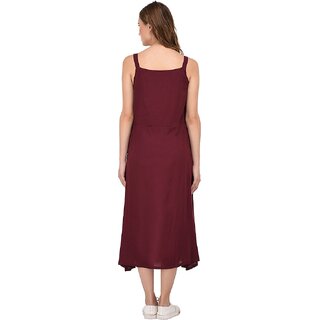 Latest Women Purys Women Maroon A Line Dress 2025 at ShopCircuit | ONDC