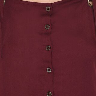 Latest Women Purys Women Maroon A Line Dress 2025 at ShopCircuit | ONDC