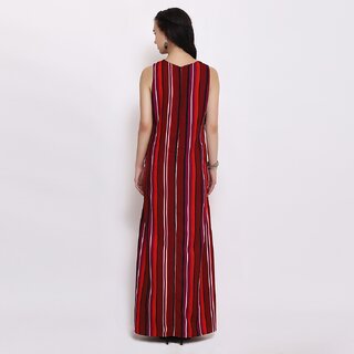 Affordable Women Purys Women Maroon Maxi Dress 2025 at ShopCircuit | ONDC
