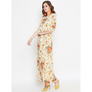 New Women Purys Women Beige Maxi Dress 2025 at ShopCircuit | ONDC