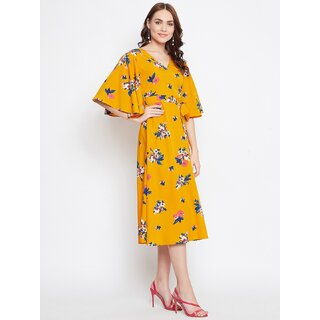 Top Women Purys Women Yellow Fit & Flare Dress 2025 at ShopCircuit | ONDC