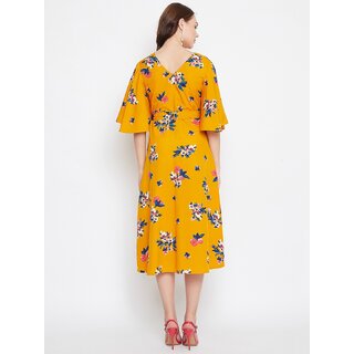 Top Women Purys Women Yellow Fit & Flare Dress 2025 at ShopCircuit | ONDC