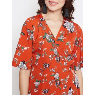 Sophisticated Women Purys Women Orange Wrap Dress 2025 at ShopCircuit | ONDC