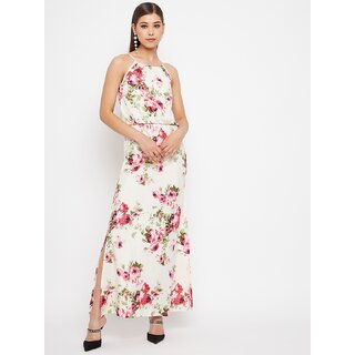 Elegant Women Purys Women White Fit & Flare Dress 2025 at ShopCircuit | ONDC
