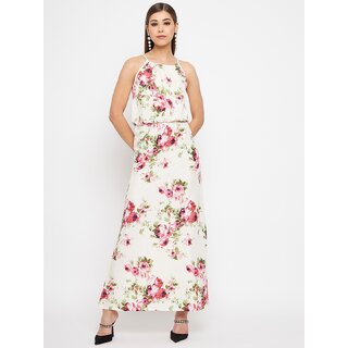Elegant Women Purys Women White Fit & Flare Dress 2025 at ShopCircuit | ONDC