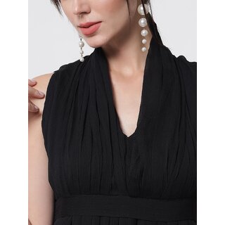 Sophisticated Women Purys Women Black Midi Dress 2025 at ShopCircuit | ONDC