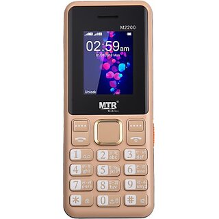 MTR M2200 (Dual Sim, 1.77 Inch Display, 3000 mAh Battery, Gold, Black) - Mobile Phone | Buy online on ZillyBuy