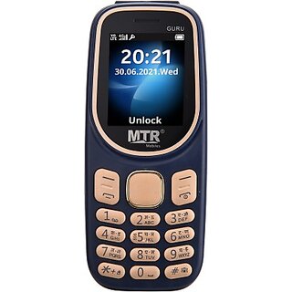 MTR GURU (Dual Sim, 1.77 Inch Display, 1100 mAh Battery, Blue) - Mobile Phone | Buy online on ZillyBuy
