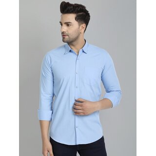 Elegant Men Baleshwar Men Light Blue Solid Regular Fit Casual Shirt 2025 at ShopCircuit | ONDC