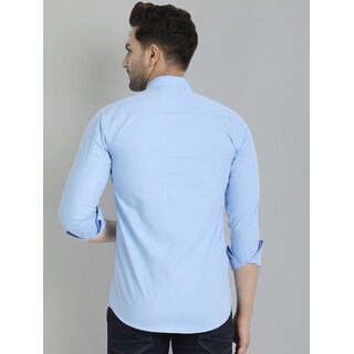 Elegant Men Baleshwar Men Light Blue Solid Regular Fit Casual Shirt 2025 at ShopCircuit | ONDC