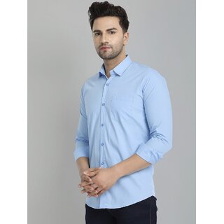 Elegant Men Baleshwar Men Light Blue Solid Regular Fit Casual Shirt 2025 at ShopCircuit | ONDC