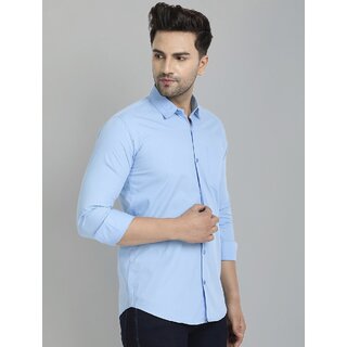 Elegant Men Baleshwar Men Light Blue Solid Regular Fit Casual Shirt 2025 at ShopCircuit | ONDC