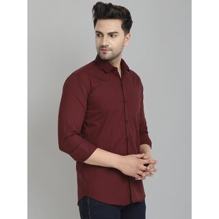 New Men Baleshwar Men Maroon Solid Regular Fit Casual Shirt 2025 at ShopCircuit | ONDC