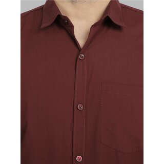 New Men Baleshwar Men Maroon Solid Regular Fit Casual Shirt 2025 at ShopCircuit | ONDC