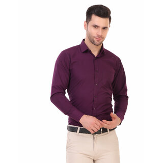 Top Men Baleshwar Men Purple Solid Formal Shirt (Pack of 1) 2025 at ShopCircuit | ONDC