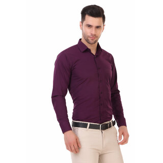 Top Men Baleshwar Men Purple Solid Formal Shirt (Pack of 1) 2025 at ShopCircuit | ONDC