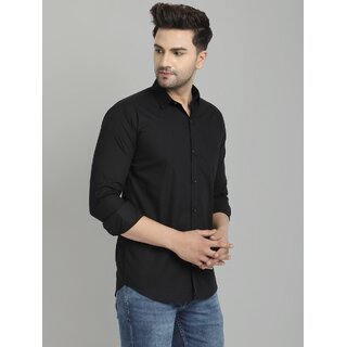 Exclusive Men Baleshwar Men Black Solid Regular Fit Casual Shirt 2025 at ShopCircuit | ONDC