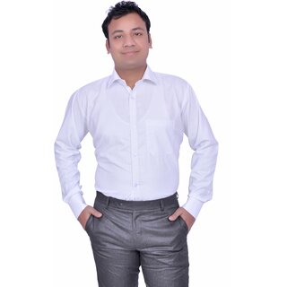 Stylish Men Baleshwar Men White Solid Formal Shirt (Pack of 1) 2025 at ShopCircuit | ONDC