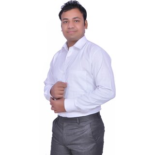 Stylish Men Baleshwar Men White Solid Formal Shirt (Pack of 1) 2025 at ShopCircuit | ONDC