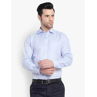 Stylish Men Baleshwar Men Blue Solid Formal Shirt (Pack of 1) 2025 at ShopCircuit | ONDC