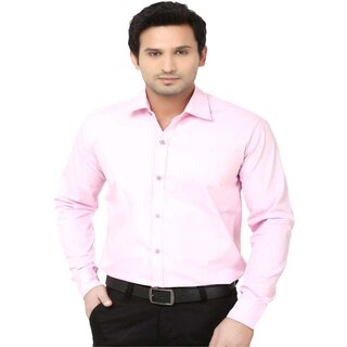Latest Men Baleshwar Men Pink Solid Formal Shirt (Pack of 1) 2025 at ShopCircuit | ONDC
