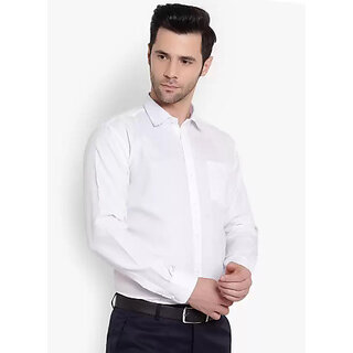 Trendy Men Baleshwar Men White Solid Formal Shirt (Pack of 1) 2025 at ShopCircuit | ONDC