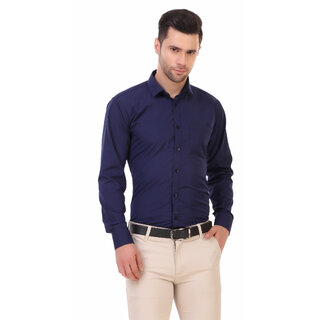 Elegant Men Baleshwar Men Navy Solid Formal Shirt (Pack of 1) 2025 at ShopCircuit | ONDC