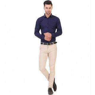 Elegant Men Baleshwar Men Navy Solid Formal Shirt (Pack of 1) 2025 at ShopCircuit | ONDC