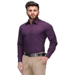 Trendy Men Baleshwar Men Purple Solid Formal Shirt (Pack of 1) 2025 at ShopCircuit | ONDC