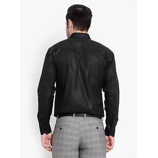 Luxurious Men Baleshwar Men Black Solid Formal Shirt (Pack of 1) 2025 at ShopCircuit | ONDC