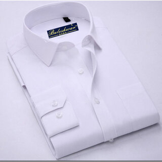 Top Men Baleshwar Men White Solid Formal Shirt (Pack of 1) 2025 at ShopCircuit | ONDC