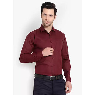 Best Men Baleshwar Men Maroon Solid Formal Shirt (Pack of 1 ) 2025 at ShopCircuit | ONDC