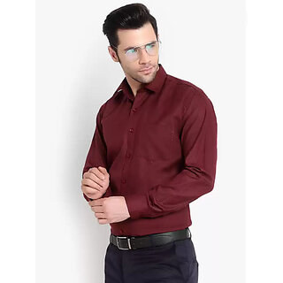 Best Men Baleshwar Men Maroon Solid Formal Shirt (Pack of 1 ) 2025 at ShopCircuit | ONDC