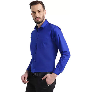 Premium Men Baleshwar Men Blue Solid Formal Shirt (Pack of 1 ) 2025 at ShopCircuit | ONDC