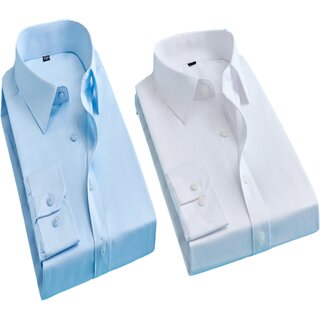 Chic Men Baleshwar Men White Solid Casual Shirt (Pack of 2) 2025 at ShopCircuit | ONDC