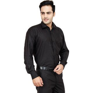 Affordable Men Baleshwar Men Black Solid Formal Shirt (Pack of 1) 2025 at ShopCircuit | ONDC