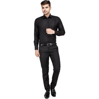 Sophisticated Men Baleshwar Men Black Solid Formal Shirt (Pack of 1) 2025 at ShopCircuit | ONDC