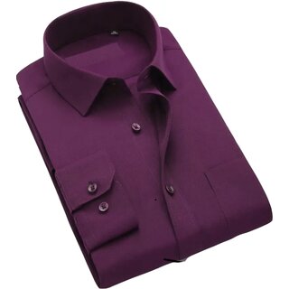 Elegant Men Baleshwar Men Purple Solid Formal Shirt (Pack of 2) 2025 at ShopCircuit | ONDC