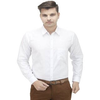 Elegant Men Baleshwar Men White Solid Formal Shirt (Pack of 1) 2025 at ShopCircuit | ONDC