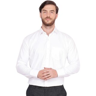 Luxurious Men Baleshwar Men White Solid Formal Shirt (Pack of 1) 2025 at ShopCircuit | ONDC