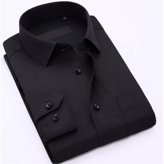 Exclusive Men Baleshwar Men Black Solid Formal Shirt (Pack of 1) 2025 at ShopCircuit | ONDC