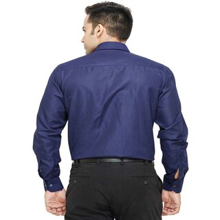 Sophisticated Men Baleshwar Men Navy Solid Formal Shirt (Pack of 1) 2025 at ShopCircuit | ONDC