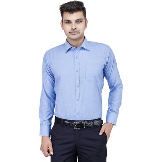 Sophisticated Men Baleshwar Men Blue Solid Formal Shirt (Pack of 1) 2025 at ShopCircuit | ONDC